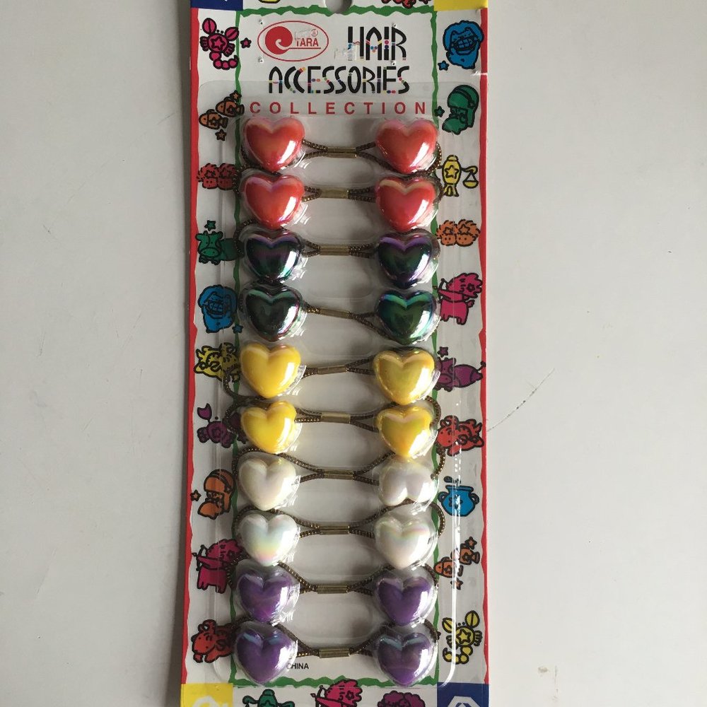 Retro Heart Shaped Ponytail Holders Tara Hair Accessories